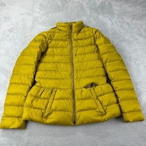 Burberry Yellow Down Puffer Jacket Girl's Size 14